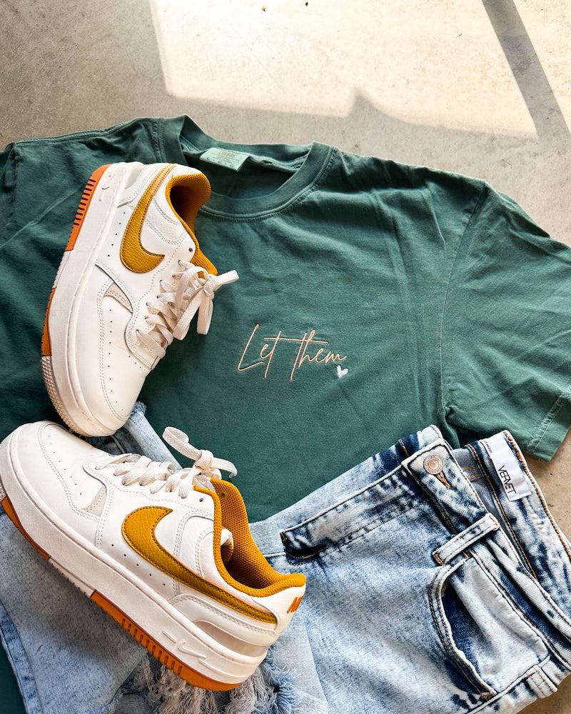 Let Them Embroidery Graphic TEE