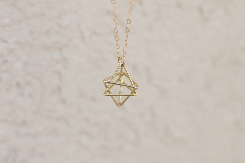 Gold Merkaba Necklace – 18