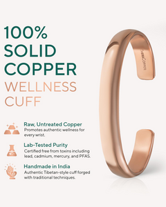 Pure Copper Cuff Bracelet – Unisex