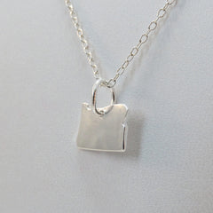 Oregon State Necklace – Sterling Silver OR Charm on 16" Chain
