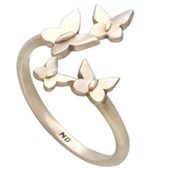 Bronze Adjustable Butterfly Cluster Ring