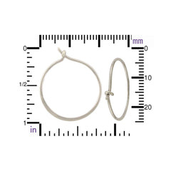 Sterling Silver Hammered Circle Hoop Earrings – 20mm Everyday Modern Hoops