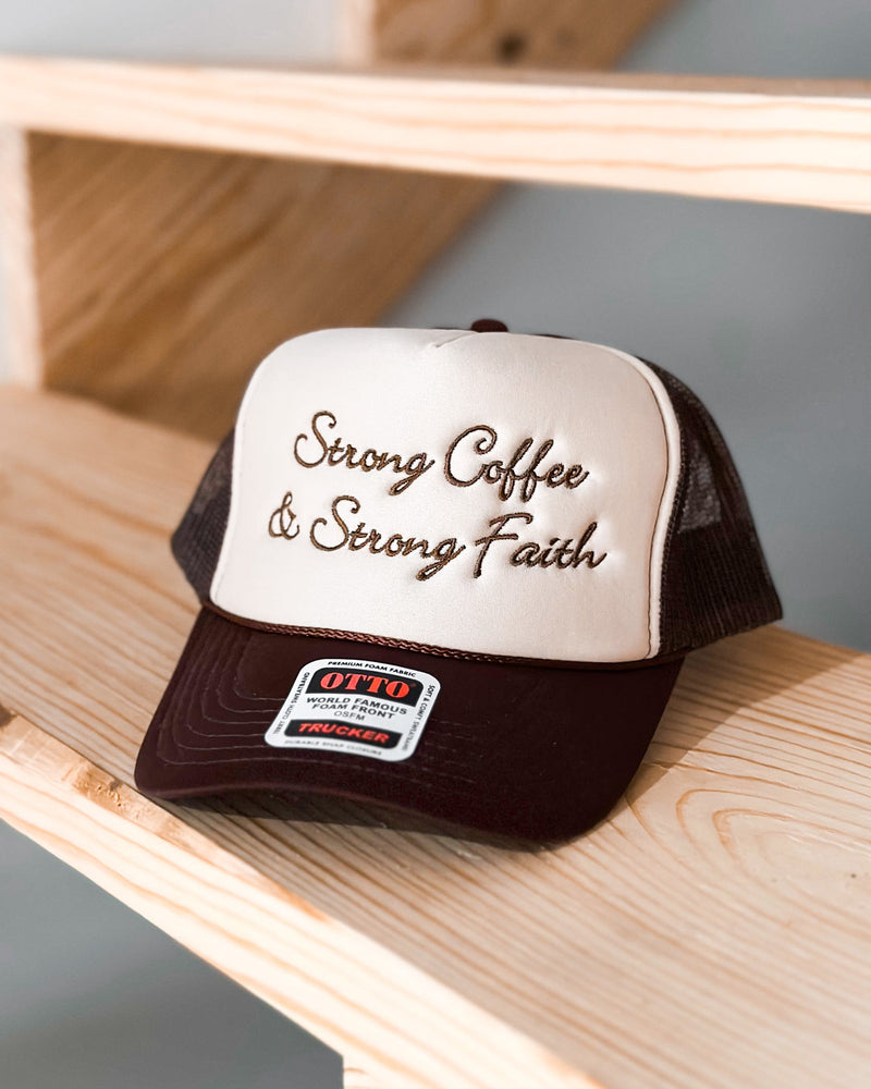 Strong Coffee Strong Faith Hat