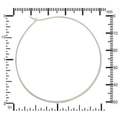 Sterling Silver Hammered Circle Hoop Earrings – Extra Large 50mm Statement Hoops