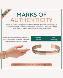 Pure Copper Cuff Bracelet – Unisex