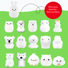 LumiPets® Bunny Night Light for Kids - Silicone Rabbit Nursery Lamp