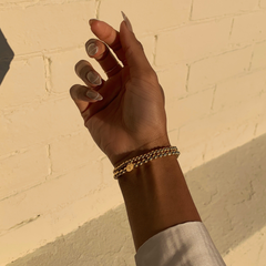 Juno Old English Initial Bracelet | 14K Gold Filled | Cuffed by Nano