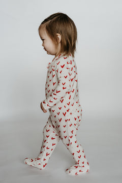 Peek-a-Boo Baby Sleeper Heart Confetti