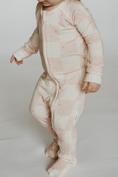 Peek-a-Boo Baby Sleeper Evergreen Checks