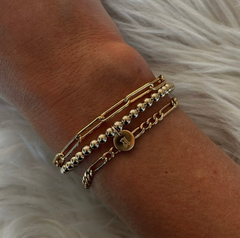 Juno Old English Initial Bracelet | 14K Gold Filled | Cuffed by Nano
