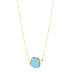 Delicate Turquoise Stone Necklace | Arizona Kingman Turquoise | Christina Greene