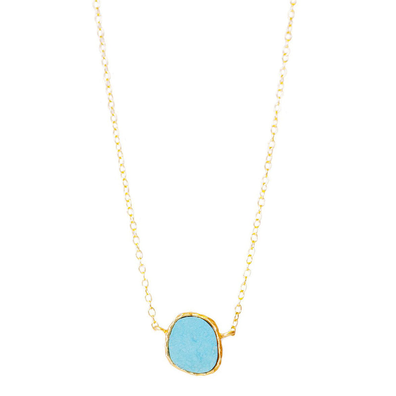 Delicate Turquoise Stone Necklace | Arizona Kingman Turquoise | Christina Greene