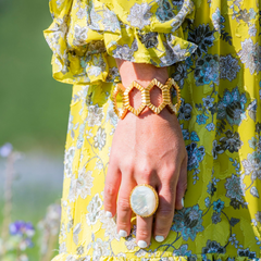 Oversized Pearl Statement Ring | 18K Gold-Plated | Christina Greene