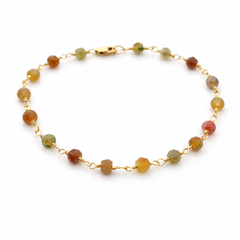 Earthy Indian Agate Bracelet – One-of-a-Kind Gold Filled Jewelry