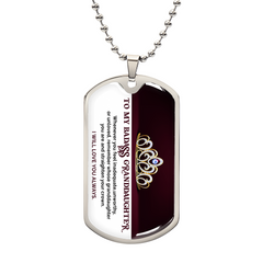 Luxury Military Necklace – Custom Engraved Dog Tag 18K Gold Finish (Granddaughter)