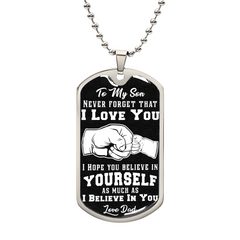 Believe In Yourself - Dog Tag Necklace