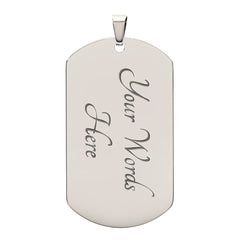 Luxury Military Necklace – Custom Engraved Dog Tag 18K Gold Finish (Granddaughter)