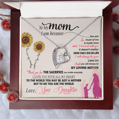 Forever Love Necklace – Sparkling CZ Heart Pendant 14k/18k Gold Gift