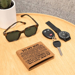 Genuine Leather Bifold Wallet – Custom Printed Brown Cowhide Men's Gift