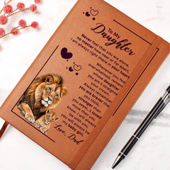 Graphic Leather Journal – (Daughter, Love Dad)