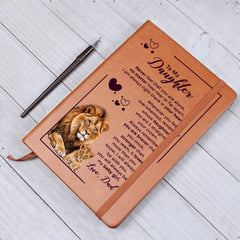 Graphic Leather Journal – (Daughter, Love Dad)