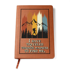 Graphic Vegan Leather Journal – Custom Lined Productivity Notebook