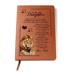 Graphic Leather Journal – (Daughter, Love Dad)