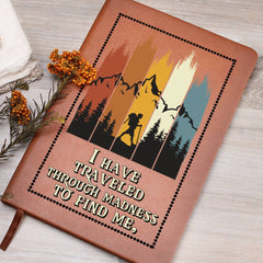 Graphic Vegan Leather Journal – Custom Lined Productivity Notebook