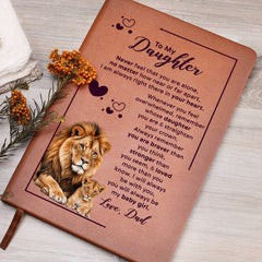 Graphic Leather Journal – (Daughter, Love Dad)