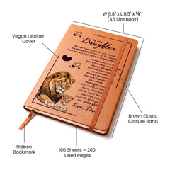 Graphic Leather Journal – (Daughter, Love Dad)
