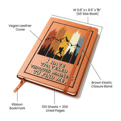 Graphic Vegan Leather Journal – Custom Lined Productivity Notebook