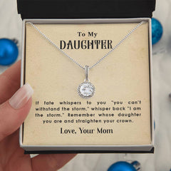 Eternal Hope Necklace – Cushion Cut CZ Pendant 14k White Gold Gift