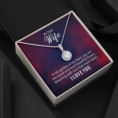 Eternal Hope Necklace – Cushion Cut CZ Pendant 14k White Gold Gift