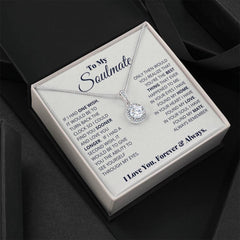 Eternal Hope Necklace – Cushion Cut CZ Pendant 14k White Gold Finish Gift (Soulmate)