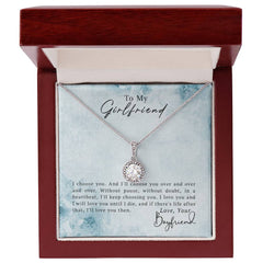 Eternal Hope Necklace – Cushion Cut CZ Pendant 14k White Gold Gift