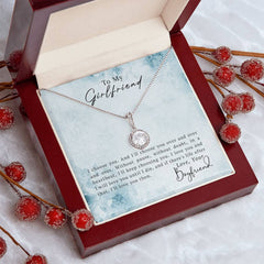 Eternal Hope Necklace – Cushion Cut CZ Pendant 14k White Gold Gift