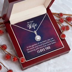 Eternal Hope Necklace – Cushion Cut CZ Pendant 14k White Gold Gift