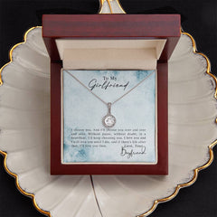 Eternal Hope Necklace – Cushion Cut CZ Pendant 14k White Gold Gift