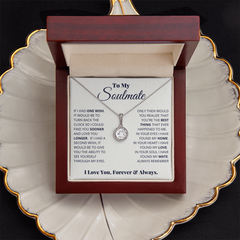 Eternal Hope Necklace – Cushion Cut CZ Pendant 14k White Gold Finish Gift (Soulmate)