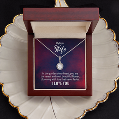 Eternal Hope Necklace – Cushion Cut CZ Pendant 14k White Gold Gift