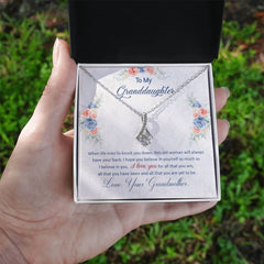 Alluring Beauty Necklace – Ribbon CZ Pendant 14k/18k Gold Gift