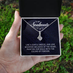 Alluring Beauty Necklace – Ribbon CZ Pendant 14k/18k Gold Gift