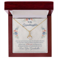Alluring Beauty Necklace – Ribbon CZ Pendant 14k/18k Gold Gift
