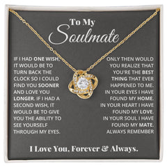 Love Knot Necklace – CZ Unbreakable Bond Pendant 14k/18k Gold Gift