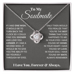 Love Knot Necklace – CZ Unbreakable Bond Pendant 14k/18k Gold Gift