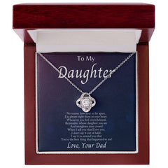 Love Knot Necklace – CZ Unbreakable Bond Pendant 14k/18k Gold Gift