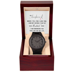 Wooden Sandalwood Watch – Men's Quartz Leather Strap Timepiece