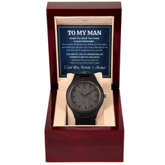 Wooden Sandalwood Watch – Men's Quartz Leather Strap Timepiece