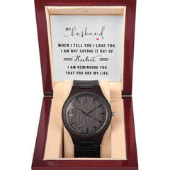 Wooden Sandalwood Watch – Men's Quartz Leather Strap Timepiece