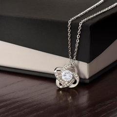 Love Knot Necklace – Cubic Zirconia 14k/18k Gold Plated Heartfelt Gift